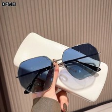 DFMEI 夏新款百搭太陽鏡男女多邊形金屬開車墨鏡韓版潮眼鏡時尚