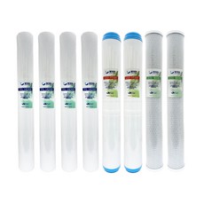 WSD濰思德淨水 20吋小胖PP棉/活性碳/CTO全戶過濾濾芯組(一年份)，有效去除雜質、異味，提升用水品質, 1箱, 椰殼顆粒活性碳UDF