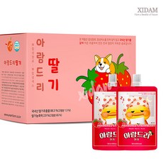 아람드리 친환경 딸기 주스 (138ml*10입), 138ml, 50개