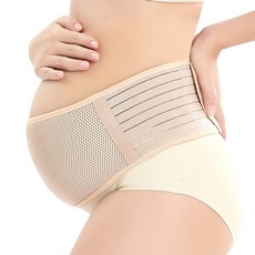 출산 지원 벨트 통기성 임신 벨래 밴드 복부 바인더 조절 가능 백/골반 지원 L