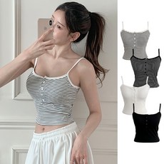 [수앤수][캡내장] 페블 헨리넥 단가라 무지 나시 (26C020)