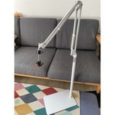 패디큐어 스탠드 UV램프 패디램프 거치대, 1개, 흰색바닥스탠드+자기흡입