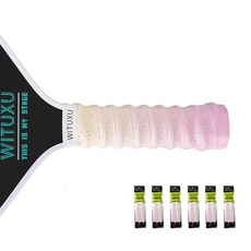 6팩 듀얼 컬러 그라데이션 천공 오버그립 테니스/배드민턴 라켓/피클볼 패들 및 낚싯대용 110cm 엑스트라 롱 미끄럼 방지 땀 흡수 그립 테이프 (6피스-위스퍼링 파스텔 그라