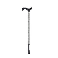 【海夫健康生活館】Merry Sticks 悅杖醫療用手杖(未滅菌) 夜間時尚系列 專利反光 兩段伸縮式手杖(水紋黑), 1個