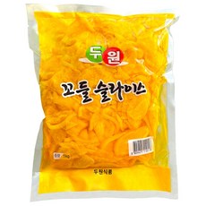 두원푸드 꼬들슬라이스 단무지, 1kg, 1개