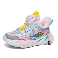 알엠티 아동용 미끄럼 방지 내마모성 벨벳 방한 융기모 털 운동화 SL34577