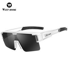 WEST BIKING 라이딩 차양 편광 선글라스, 1개, Transparent