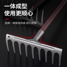 망간강 갈퀴 5개 가능 도랑 핸들 잡초제거 농업용 세트 농사 분리형 토양 기기 괭이, 아래 옵션은 망간강 일체형 송토 못갈퀴입니다, 1개