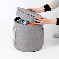 코무무 레고 장난감 수납함 손잡이형 아이방 정리박스 정리함, 그레이, 1개