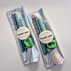 리라그루브 점보연필세트 전용연필깎이 지우개, 민트세트