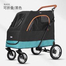 대형견 중형견 개모차 유모차 산책 밀키화이트 다견 이동장 삼륜 로고 원터치 경량 소형견, 블랙 의 궁합