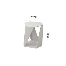 北歐輕奢沙發旁邊幾客廳小茶几多功能陳列展示臥室床頭櫃角幾, 1件, 亮光白色:如圖所示