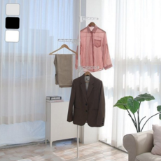 유진오피스 높낮이 조절 행거 다용도 천장 고정식 폴 행거 드레스룸 세탁실 건조대 정리 방문, 화이트