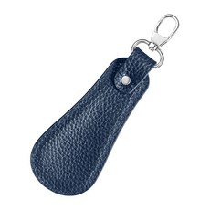 한국이양 고급 수제 천연가죽 휴대용 구두주걱 키링 선물, 블루, 1개