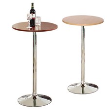 스탠딩책상 높은 회의테이블 입식 상담용탁자 원형 아일랜드식탁 사이드 회의실 전시실 행사장 카페 거실 사무용가구 TB800D H980, 월넛