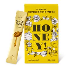 고은담 프리미엄 자연 아카시아 순수 벌꿀 스틱, 1개, 200g