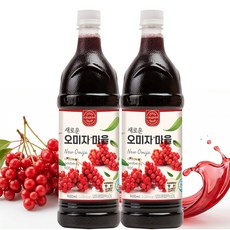 에이티시 새로운 오미자 마을 원액 청 엑기스 농축액 HACCP, 900ml, 2개
