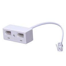 듀얼 UK BT 전화 소켓 컨버터 RJ11 플러그, 하얀색