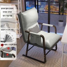 컴퓨터 의자 거실 매장 리클라이너 안락 사무실 바퀴없는, 그레이 진회색