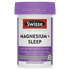 Swisse Ulti-Boost 鎂加睡眠薄膜塗層錠, 60冊, 1個