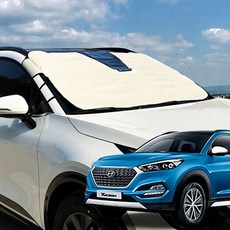 투싼IX 앞유리커버 햇빛차단 성에방지 성에방지커버 햇빛가리개 앞유리커버 자동차커버 자동차앞창가리개 덮개 차량앞유리커버 방수 눈보호 사계절 미세먼지 꽃가루+셀러팩토리Shop, 승용–블랙