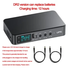 LED 조명 WiFi 카메라 라우터 스피커 3x5.5x2.1mm 출력 9000mAh/10400mAh/18000mAh 에너지용 H7BE UPS 배터, 01 10400mAh, 01 10400mAh