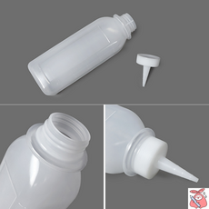 해피J보따리 국내산 잘라쓰는 1구 노즐 사각소스병 BPA FREE 계량눈금 용량표시 소스보관통, 550ML, 1개, 550ml