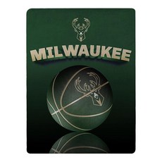 Northwest NBA 밀워키 벅스 그리드 슈퍼 플러시 마이크로 라셸 담요 116.8 x 152.4cm(46 60인치) 팀 색상