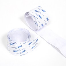 ZIO-BIZ 벨크로 찍찍이 테이프 길이1M 폭5cm (화이트) / 강력한 접착력 밀림방지 미끄럼방지 방충망 방풍비닐 커튼 가림막 침대시트 러그 담요 쿠션 발매트 고정, 1개