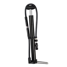 SAIVEINA 알루미늄 자전거 오토바이 타이어 구기용품 100 psi 압력 게이지 미니 휴대 공기 주입 핸드 펌프, 블랙, 1개