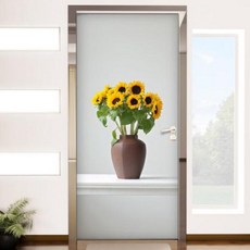 아트박스/꾸밈 pj373-재물해바라기화분_현관문시트지