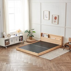 굿모닝침대 편백나무원목 오티 LED 저상형침대프레임 PVC받침대포함 S.SS.D.Q, 오티 LED-싱글프레임+ PVC받침대, 매트선택안함, 편백나무협탁, 오티 저상-PVC받침대-편백협탁