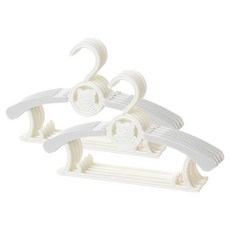 아이끌레 곰돌이 길이 조절 옷걸이, 화이트 + 그레이, 10개