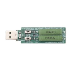 스위치가있는 USB 저항 Dc 전자 부하 조정 가능한 5V1A/2A/3A 배터리 용량 전압 방전 저항 테스터, 녹색, 1개