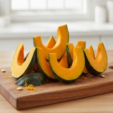 지리산 손질 맷돌호박 1kg 늙은 호박 (호박죽 호박즙 호박전용), 1개, [유피단호박] 500g / 생물 (당일 손질-구이용)