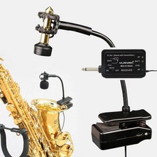 뮤시직 MU-U1SAX 초고주파 무선 악기 마이크 시스템 – 16개 주파수 충전식 3.7V 클립 온 사수브라스 목관악기 보컬/악기 모드 장거리 성능, 뮤시직 MU-U1SAX 초고주파 무선 악기 마이크 시스