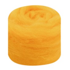 JY手作飾品屋 羊毛氈材料包 長纖維70S羊毛條, 63亮黃【10g/每包】, 1個