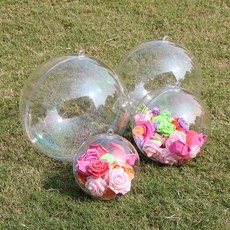 플라스틱 투명볼 대형 장식 공 아크릴 팬던트 웨딩 꽃다발 쇼핑몰, 05.투명볼3CM(5개)