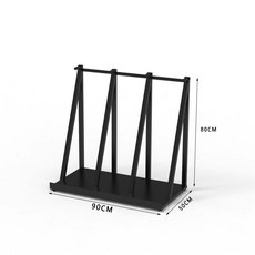 스키 보드 거치대, 검정색-발판 포함-3개 보관, 1개