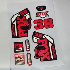 자전거 데칼 스티커 고휘도 반사 폭스샥 38넘버 안전 반사, 1개, 38넘버 레드혼합