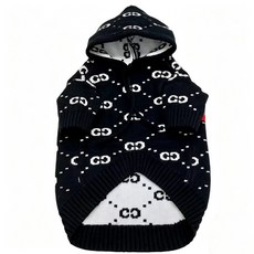 潮牌寵物衣服狗狗法鬥貓咪水貂絨加厚秋冬連體帶帽中小型寵物狗, 1個, L