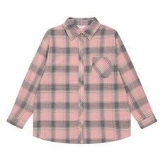 [에꼴리에] 25년 가을신상! #50%세일~ 오버핏 체크 셔츠# 주니어 여아용! 봄맞이! 요즘유행하는 체크가 멋스럽고 편안하며 코디하기 쉬운 오버핏 빈티지 핑크 체크셔츠 남방