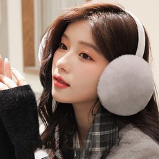 겨울귀마개 접이식 여성 방한 귀마개 털 겨울 귀도리 귀돌이, 핑크