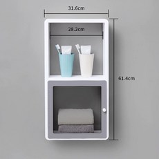 욕실 수납장 수직 선반장 다용도 욕실수납 벽걸이 욕실장, 1개, 수직 수납장 하단프레임왼쪽단일문