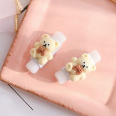 깜찍하고 귀여운 디자인 전선 보호 단선 방지 커버, 06.흰딸기토끼
