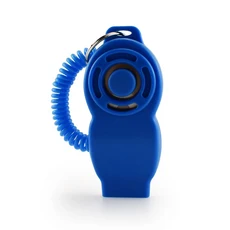 다채로운 손목밴드가 포함된 애완동물 훈련 클리커 및 휘슬 2-in-1, 03 light blue