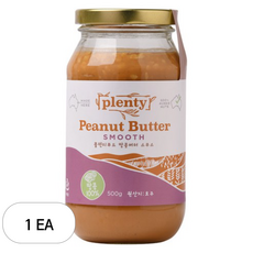 Plenty 땅콩버터 스무스, 500g, 1개