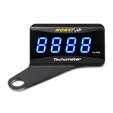 오토바이 미니 RPM 미터 디지털 스퀘어 LCD 디스플레이 엔진 Tach Hour Meter BMW YAMAHA KAWASAKI Racing, 07 rpm-blue-set-left