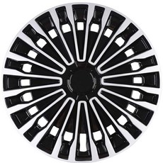 자동차 휠캡 휠커버 덮개 튜닝 타이어캡, 1개, 14인치 두꺼운 HH 실버블랙