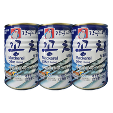 강구나루 꽁치 통조림 400g x 3개 업소용 조림 찌개 캠핑 자취
